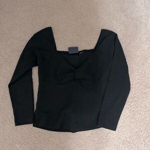 Anthropologie Black Long Sleeve Top